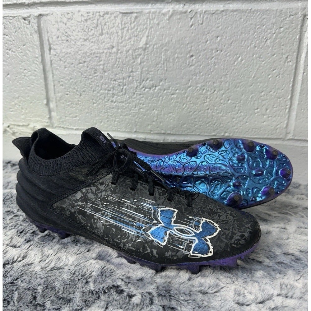 Under Armour Blur Smoke Suede 2.0 Cleats Black Mod Grey / Men's 10.5